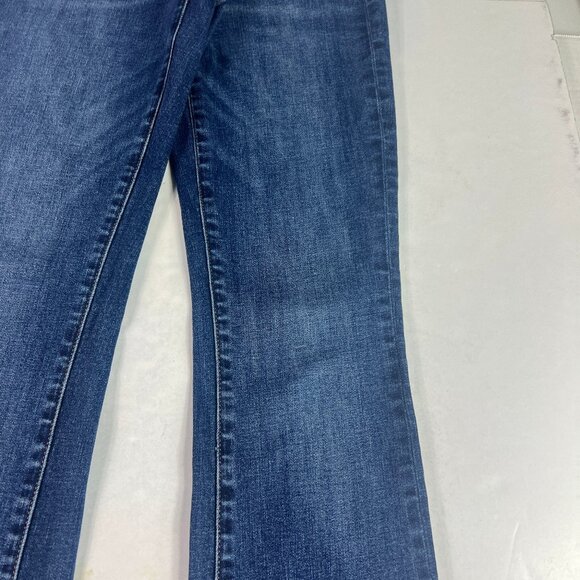 American Eagle Jeans Women 28x34* High Rise Skinny Kick Boot Blue Denim Tag 2 XL - Picture 3 of 16